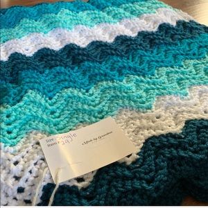 Made by Grandma - Hand Crocheted Single Blanket